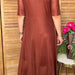 Western Brown Mesh Maxi Dress - The Bronze Butterfly