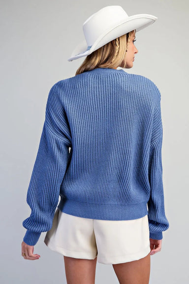 Western Howdy Embroidered Knit Sweater - The Bronze Butterfly