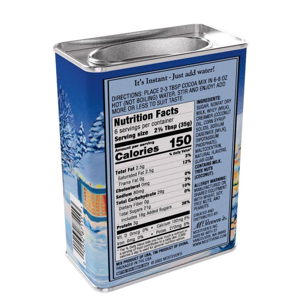 White Christmas Belgian White Hot Chocolate (8oz Tins) - The Bronze Butterfly