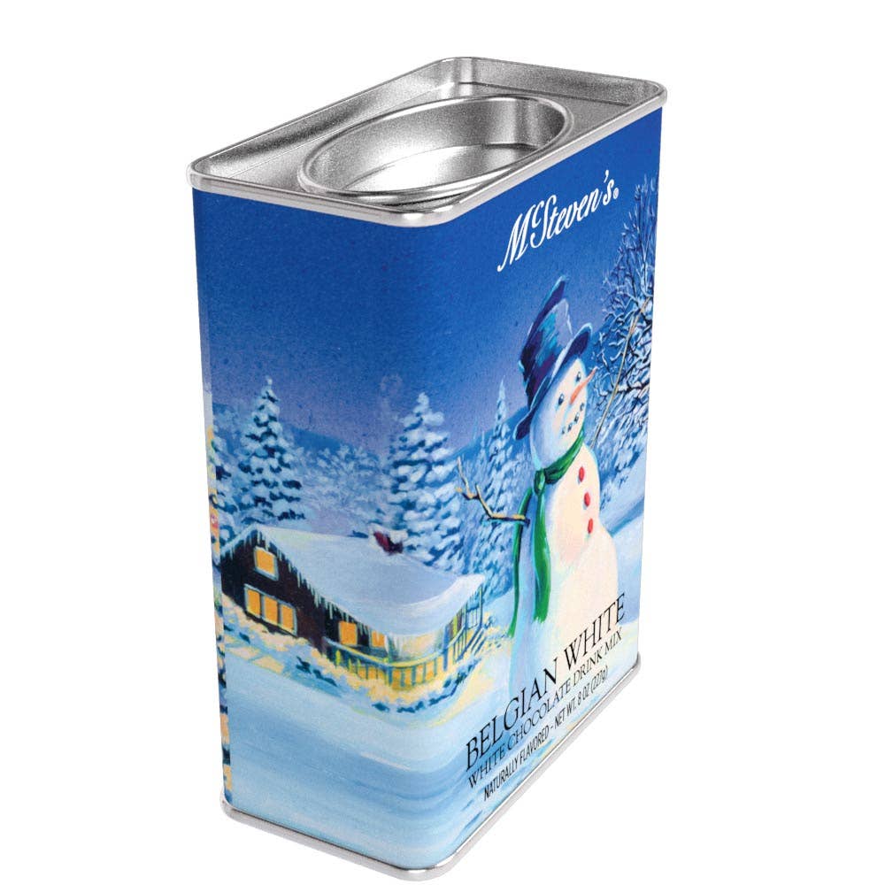 White Christmas Belgian White Hot Chocolate (8oz Tins) - The Bronze Butterfly