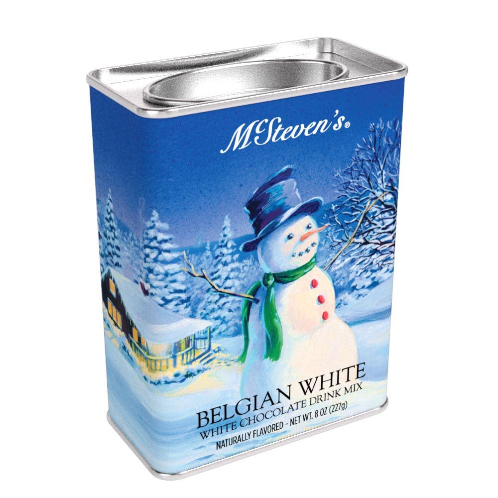 White Christmas Belgian White Hot Chocolate (8oz Tins) - The Bronze Butterfly