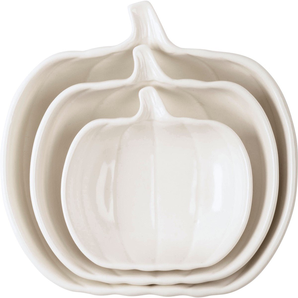 White Pumpkin Plate Set - The Bronze Butterfly