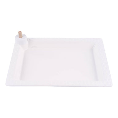 White Rectangular Platter - The Bronze Butterfly