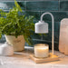 White & Wood Arched Candle Warmer Lamp - The Bronze Butterfly