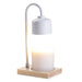 White & Wood Arched Candle Warmer Lamp - The Bronze Butterfly