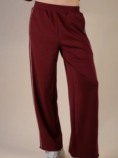 Wide Leg Knit Comfy Casual Sweat Pants - The Bronze Butterfly