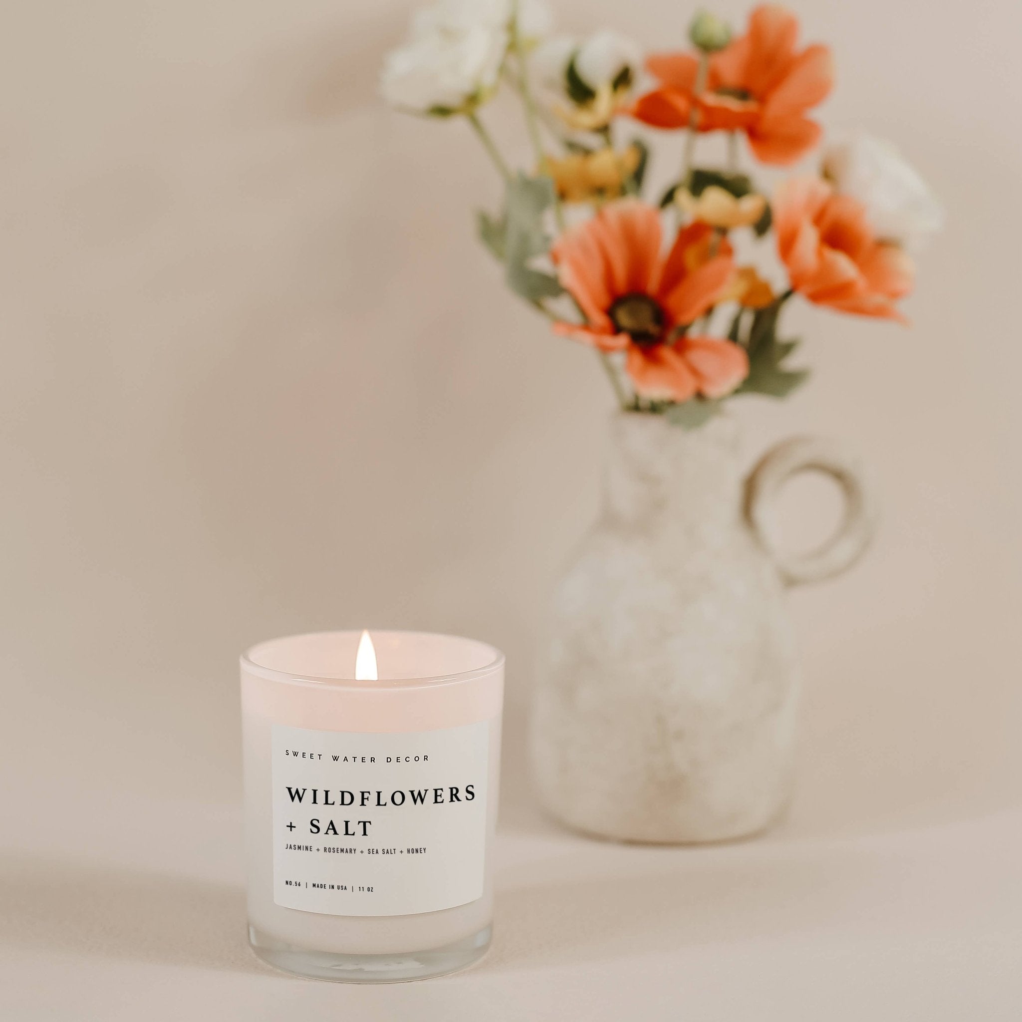 Wildflowers and Salt 11 oz Soy Candle - The Bronze Butterfly