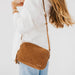 Willow Woven Faux Suede Camera Crossbody Bag | Camel - The Bronze Butterfly