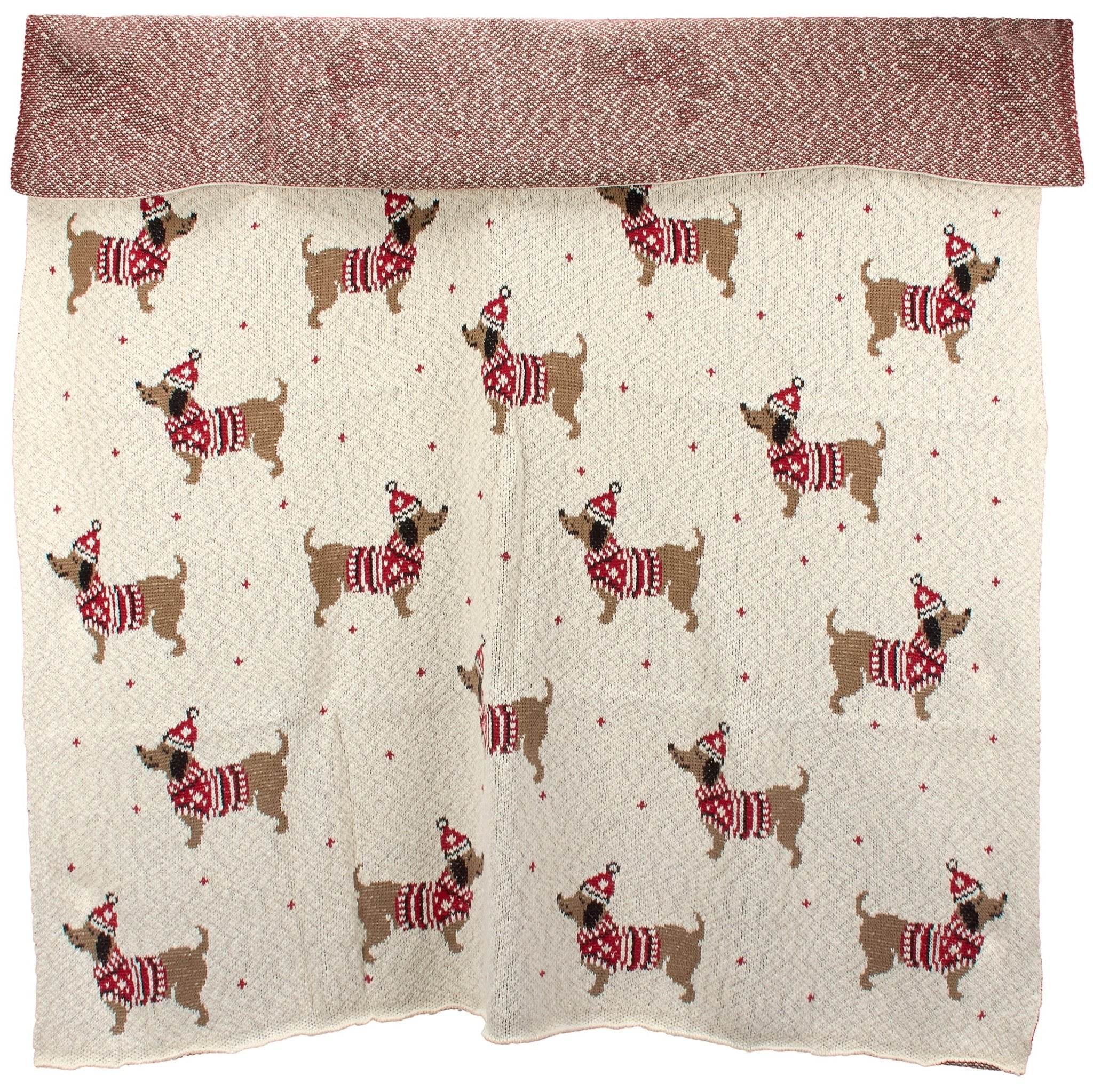 Winter Dachshund throw - The Bronze Butterfly