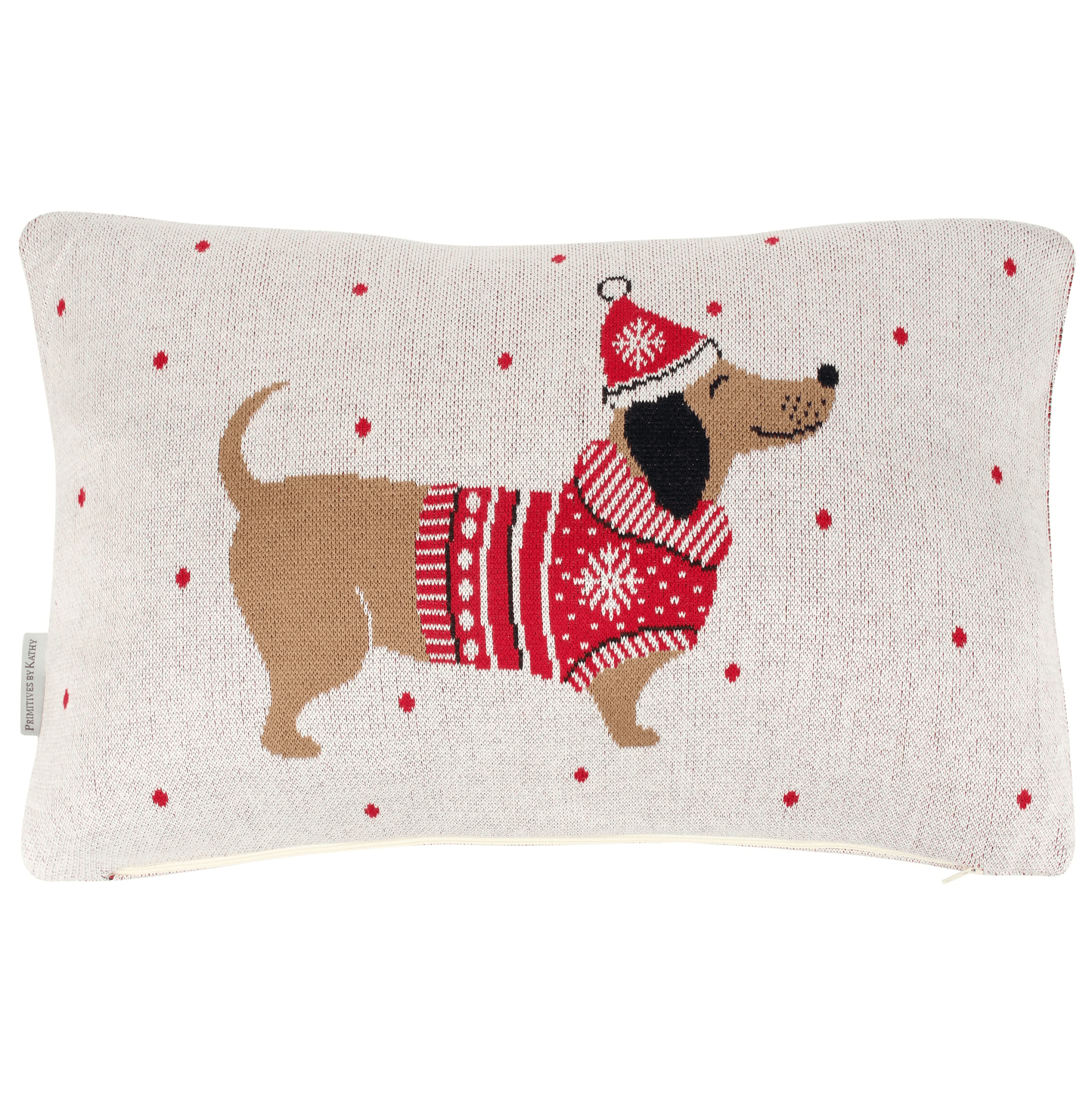 Winter Dachshund Throw Pillow - The Bronze Butterfly