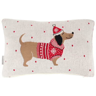 Winter Dachshund Throw Pillow - The Bronze Butterfly