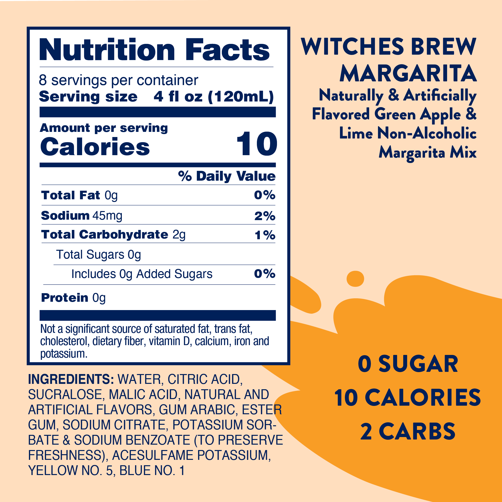 Witches Brew Green Apple Margarita - Sugar Free Mixer LTO - The Bronze Butterfly