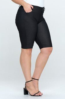 Women's 5 Pocket Classic Bermuda Shorts - Plus Size - The Bronze Butterfly