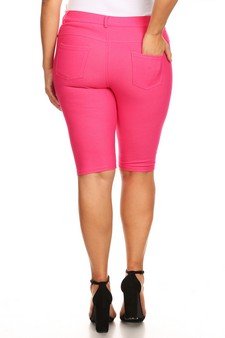 Women's 5 Pocket Classic Bermuda Shorts - Plus Size - The Bronze Butterfly