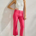 Women's Classic Solid Straight Leg Crop Pants - The Bronze Butterfly