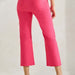 Women's Classic Solid Straight Leg Crop Pants - The Bronze Butterfly