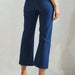 Women's Classic Solid Straight Leg Crop Pants - The Bronze Butterfly