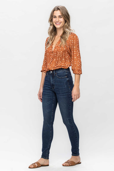 Women's Judy Blue High Waist Tummy Control Skinny Jean - Plus Size - The Bronze Butterfly