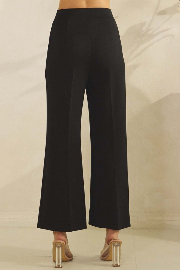 Women's Soft Modal Wide-Leg Crop Pants - The Bronze Butterfly