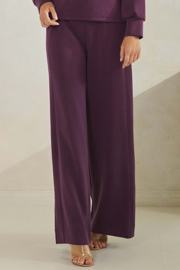 Women's Soft Modal Wide-Leg Pants - The Bronze Butterfly