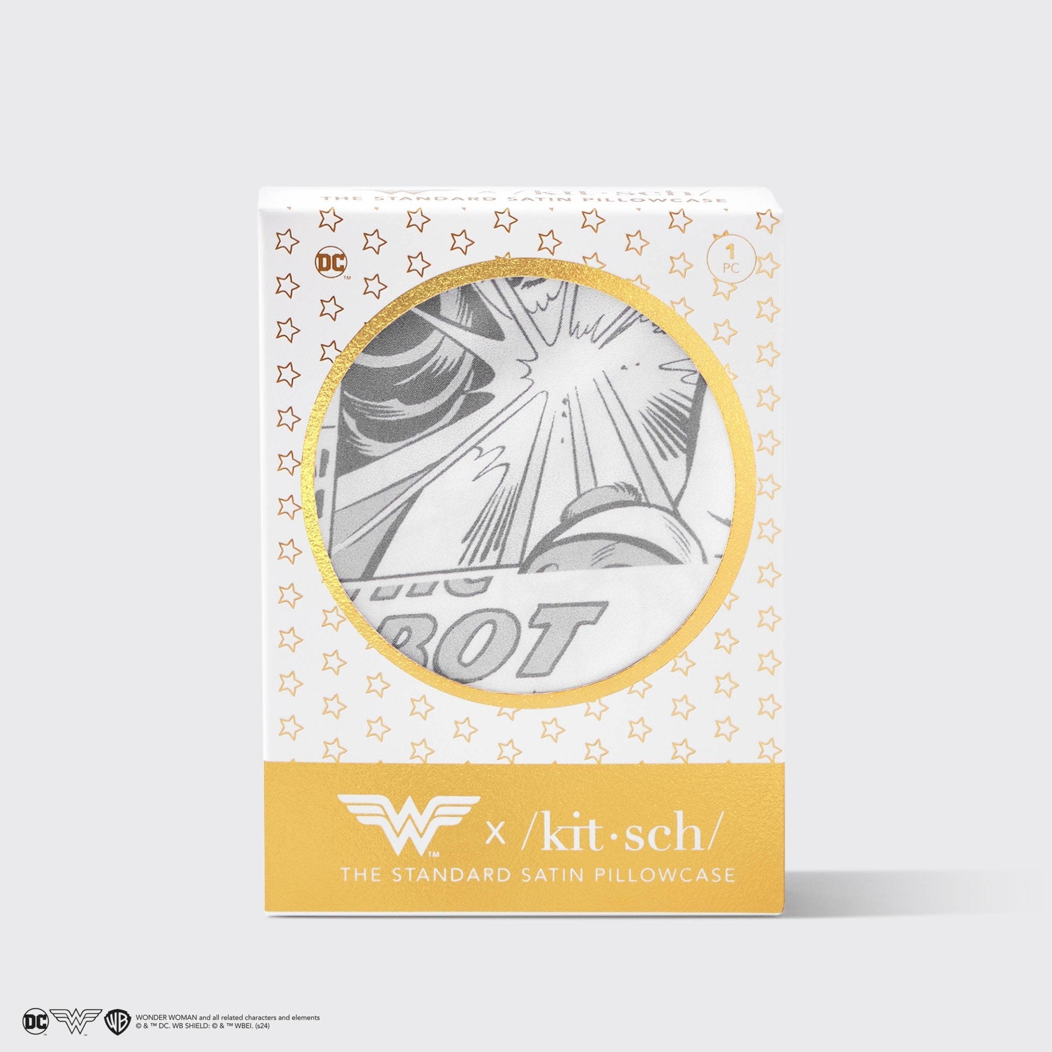 Wonder Woman x kitsch Satin Pillowcase - Comic Print - The Bronze Butterfly