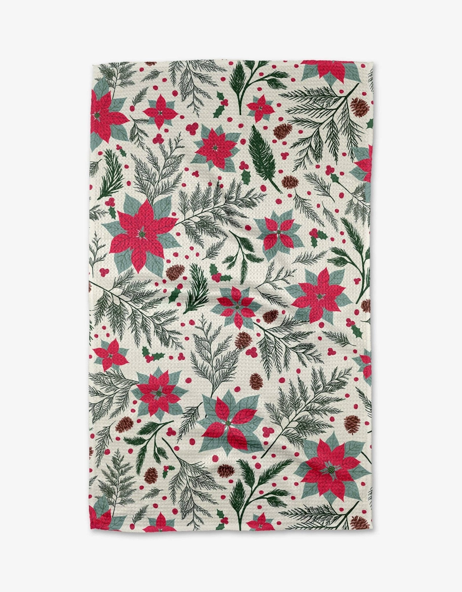 Woodland Poinsettia Tea Towel - The Bronze Butterfly