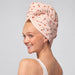 XL Hair Towel Wrap - Cherry Print - The Bronze Butterfly