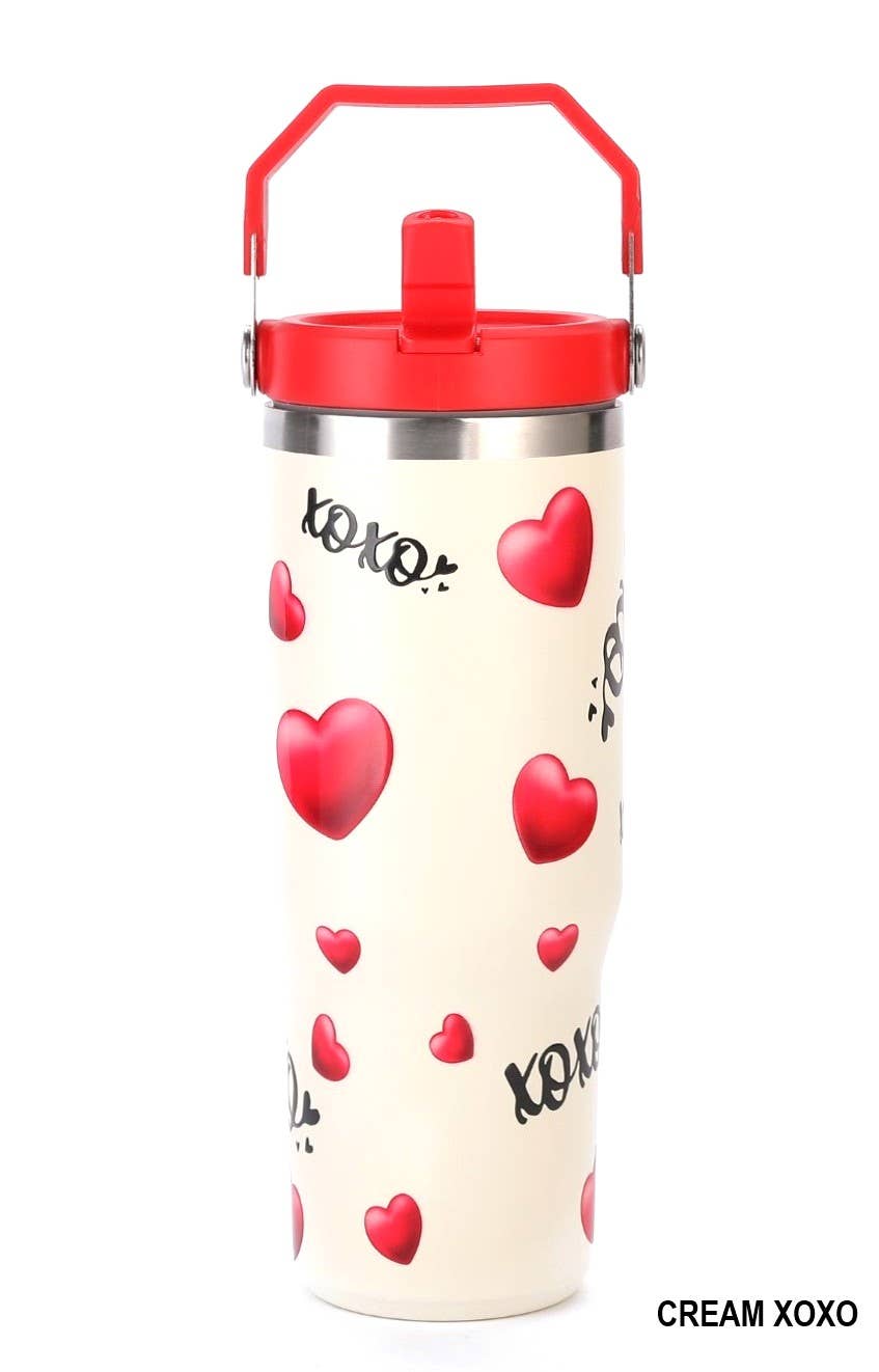 XOXO Heart tumbler 30 oz - The Bronze Butterfly