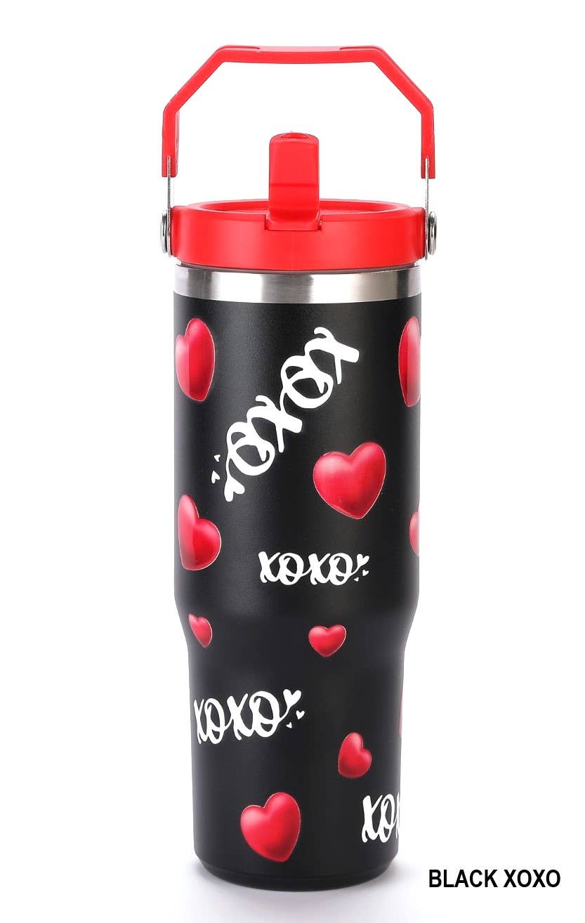 XOXO Heart tumbler 30 oz - The Bronze Butterfly