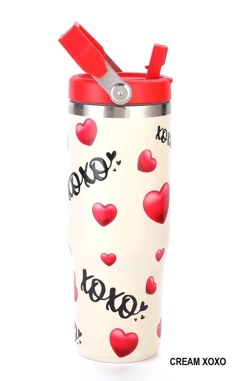 XOXO Heart tumbler 30 oz - The Bronze Butterfly