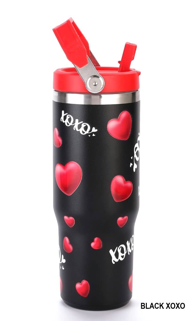 XOXO Heart tumbler 30 oz - The Bronze Butterfly