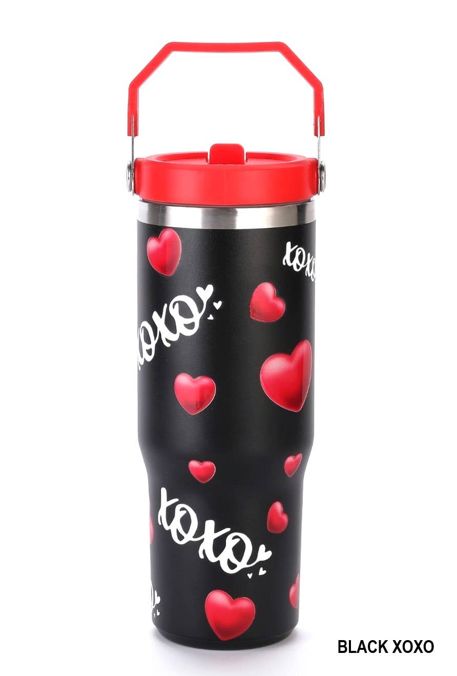 XOXO Heart tumbler 30 oz - The Bronze Butterfly