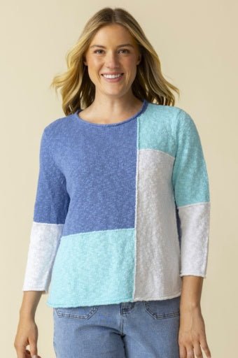 Yin Yang Color Block Sweater by Habitat Clothes to Live In - The Bronze Butterfly