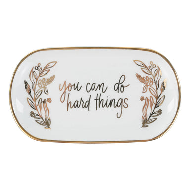 You Can Do Hard Things Trinket Tray - The Bronze Butterfly