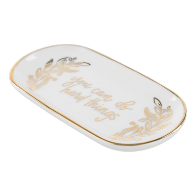 You Can Do Hard Things Trinket Tray - The Bronze Butterfly