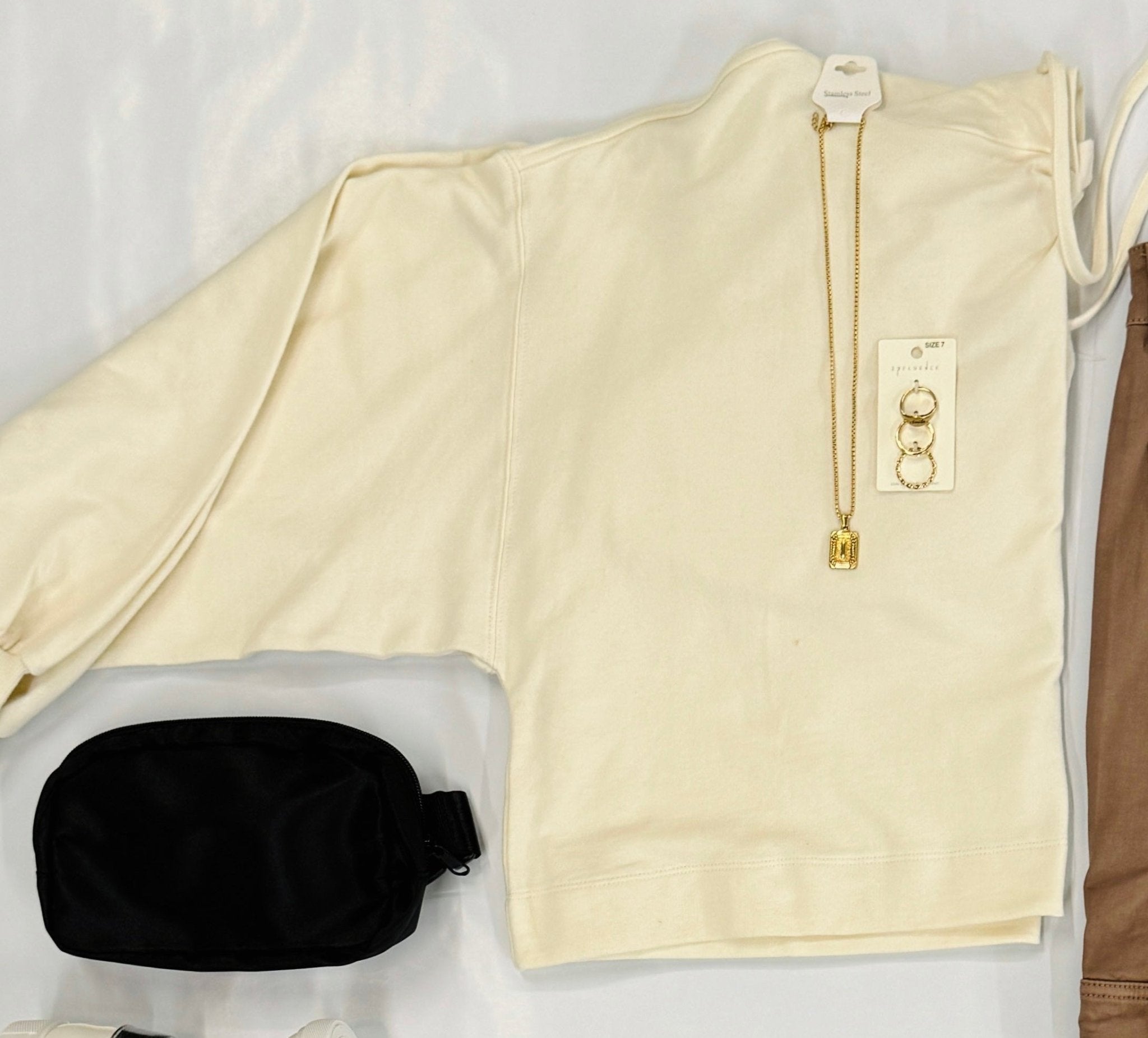 ZENANA FRENCH TERRY CROP HOODIE - The Bronze Butterfly