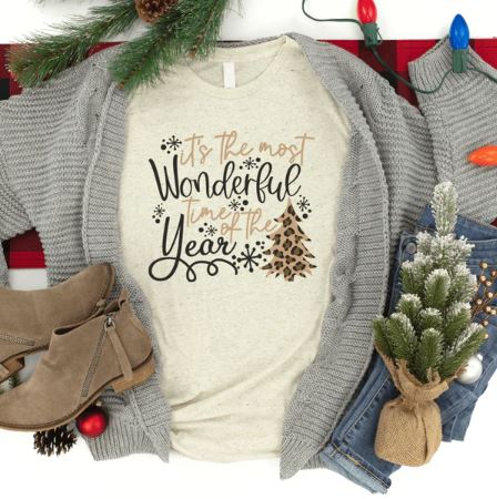 Leopard Most Wonderful Time Of The Year Soft Graphic Tee