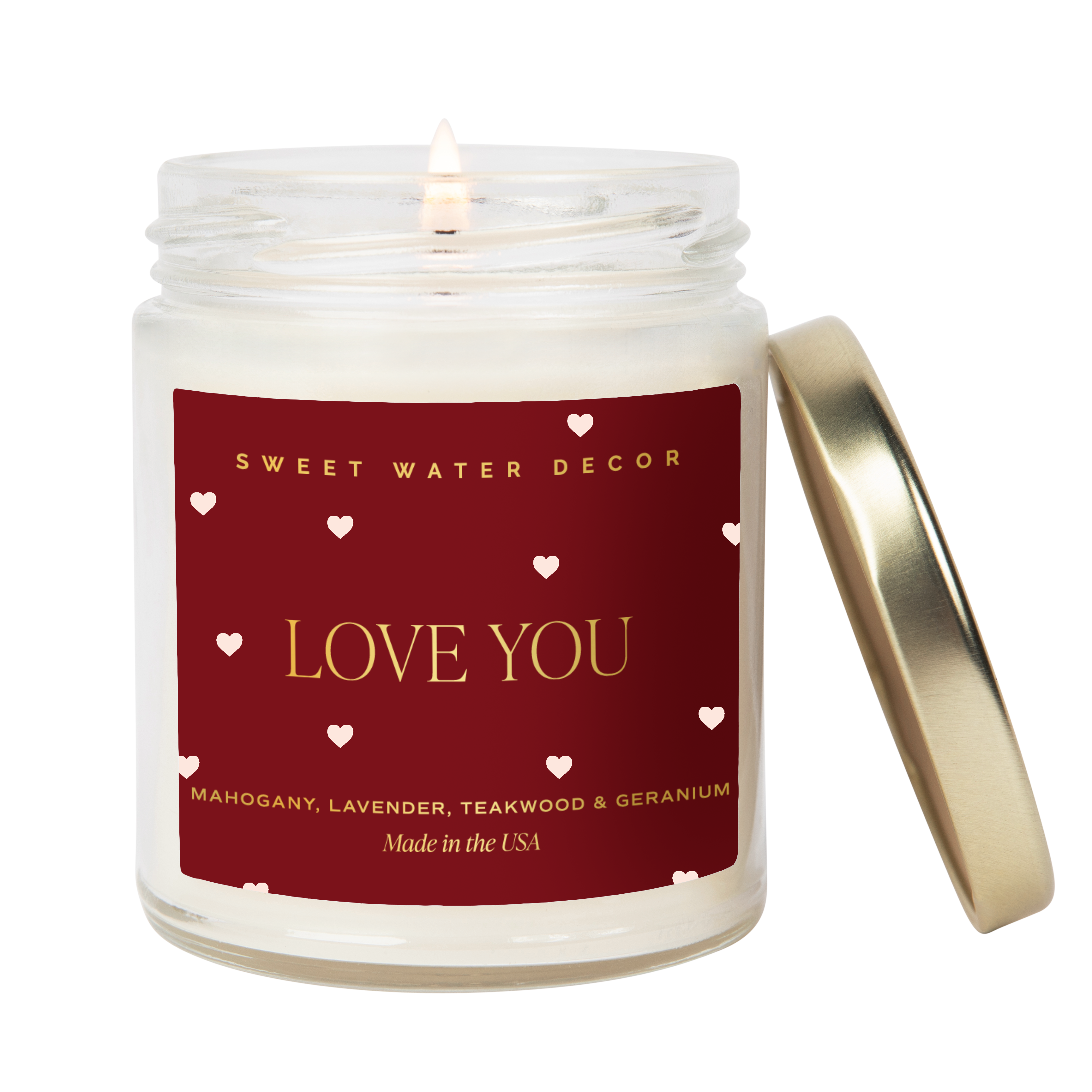 Love You Soy Candle- Valentine's Day