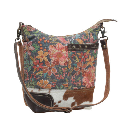 Floral top pattern hobo style bag
