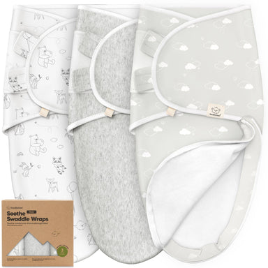 3pk Soothe Zippy Baby Swaddles 0 - 3 Months,Newborn Sleep Sack - The Bronze Butterfly
