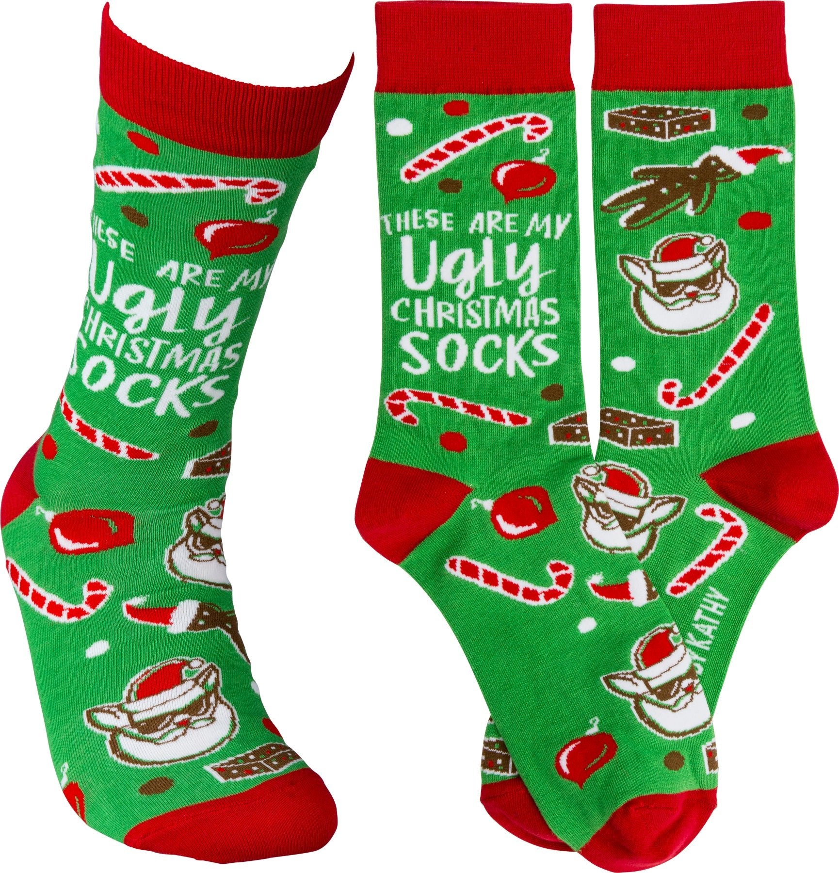 These Are My Ugly Christmas Socks | Funny Holiday Socks- The Bronze Butterfly