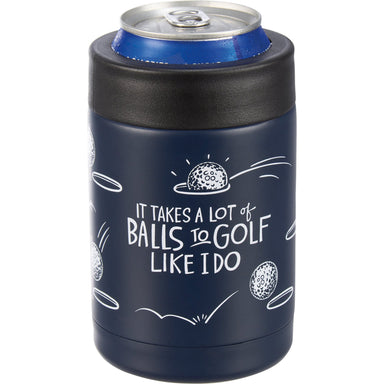 Can Cooler - A Lot Of Balls To Golf - The Bronze Butterfly