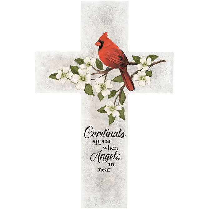 "Cardinals Appear" Wall Cross - The Bronze Butterfly