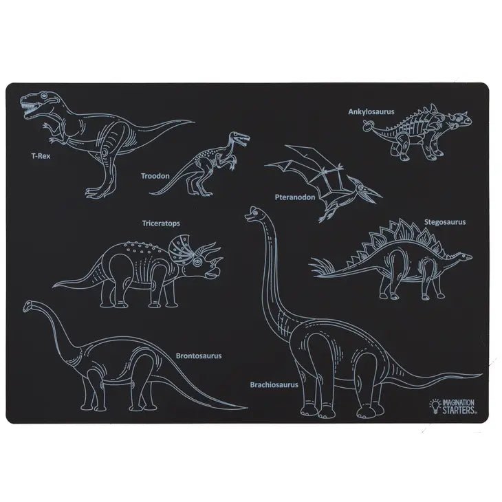 Chalkboard Dinosaur Placemat - The Bronze Butterfly