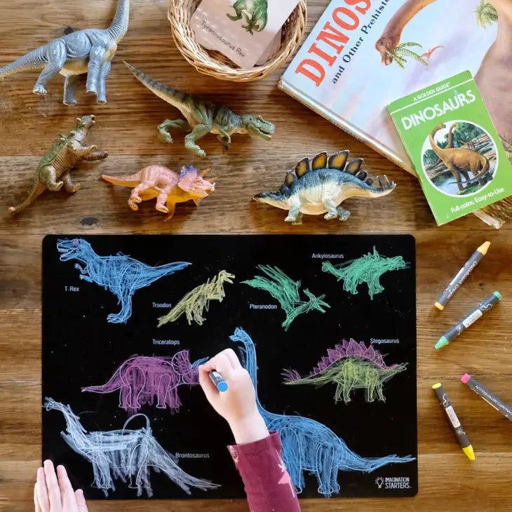 Chalkboard Dinosaur Placemat - The Bronze Butterfly