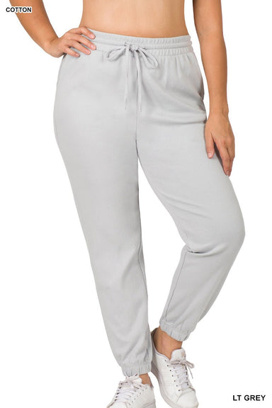 Cotton Jogger Pants - Plus Size - The Bronze Butterfly