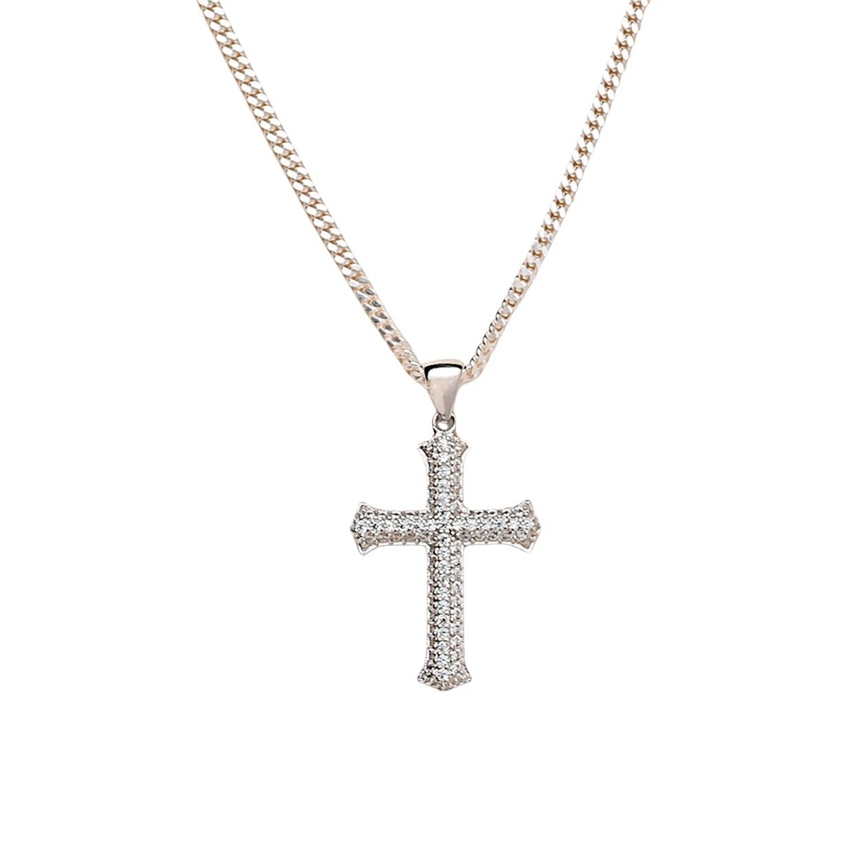 CZ Cross Necklace - The Bronze Butterfly