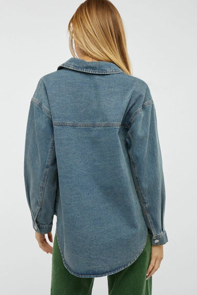 Davi & Dani Denim Shacket - The Bronze Butterfly
