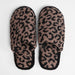 Fuzzy Leopard Print Slippers - The Bronze Butterfly
