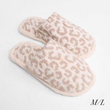 Fuzzy Leopard Print Slippers - The Bronze Butterfly